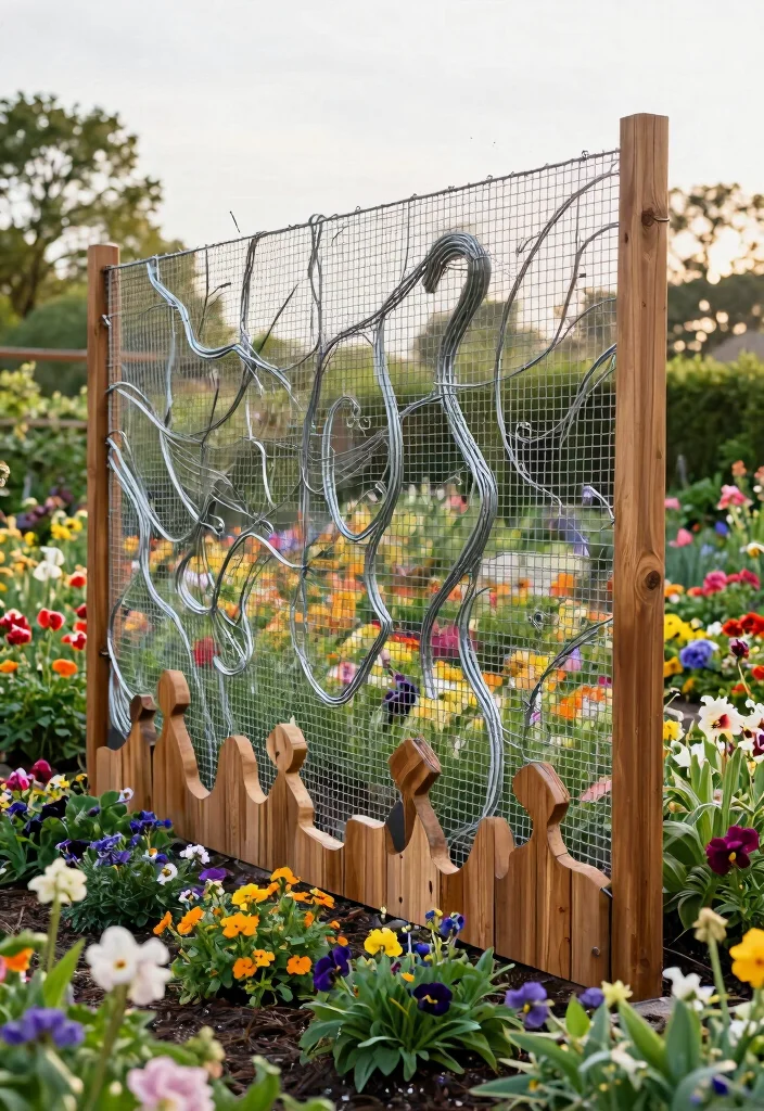 17 Wood and Wire Fence 2026 Trending Ideas With Rustic Appeal 8 17 Wood and Wire Fence 2026 Trending Ideas With Rustic Appeal - 8. Artistic Wire and Wood Combination 1