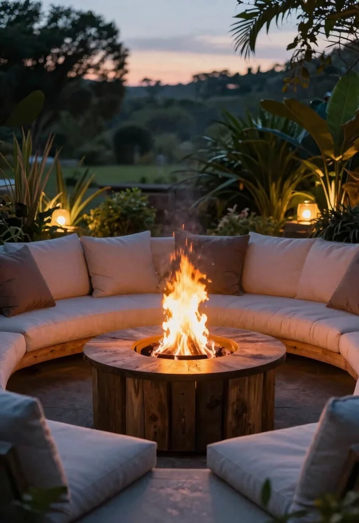 18 Cozy & Inviting Backyard Seating Ideas That Feel Like Home - 13. Eco-Friendly Fire Pit Seating 1