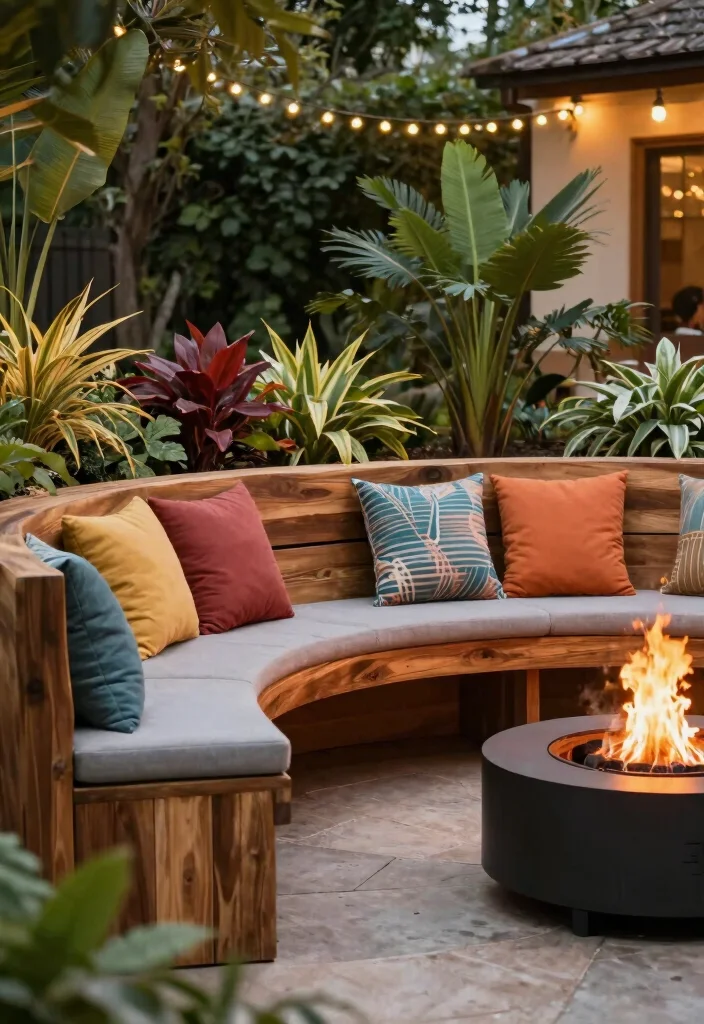 18 Cozy & Inviting Backyard Seating Ideas That Feel Like Home - 7. Built-in Bench Seating 1