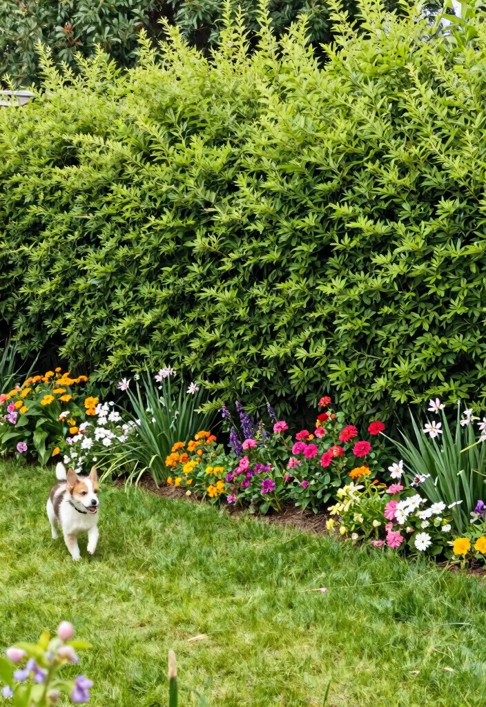 18 Dog Fence Ideas Backyards That Keep Pets Safe 13 18 Dog Fence Ideas Backyards That Keep Pets Safe - 13. Natural Hedge Fencing 1