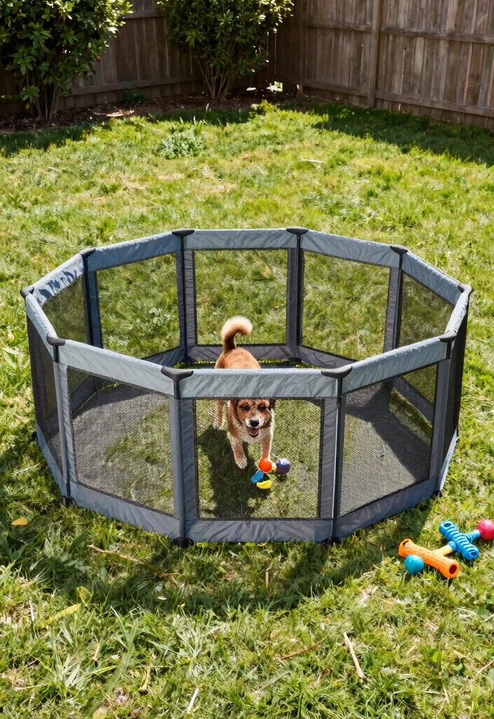 18 Dog Fence Ideas Backyards That Keep Pets Safe 15 18 Dog Fence Ideas Backyards That Keep Pets Safe - 15. Portable Dog Run Fencing 1