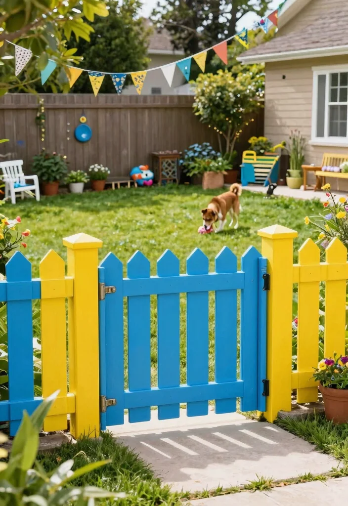 18 Dog Fence Ideas Backyards That Keep Pets Safe 6 18 Dog Fence Ideas Backyards That Keep Pets Safe - 6. Colorful Vinyl Fencing 1