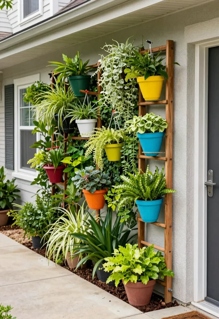 18 Front Porch Walkway Ideas That Welcome Beautifully 11 18 Front Porch Walkway Ideas That Welcome Beautifully - 11. Vertical Garden Displays 1