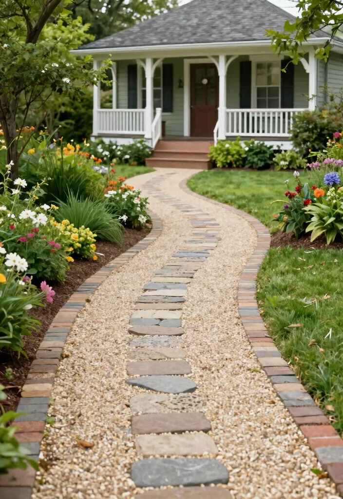 18 Front Porch Walkway Ideas That Welcome Beautifully 14 18 Front Porch Walkway Ideas That Welcome Beautifully - 14. Unique Pathway Shapes 1