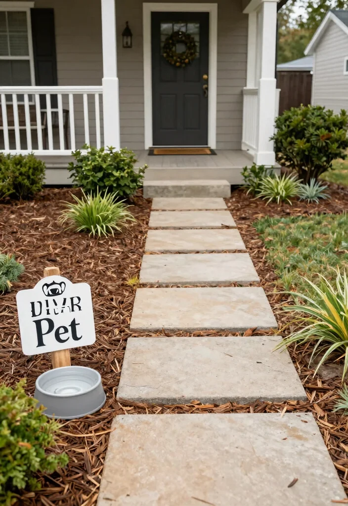 18 Front Porch Walkway Ideas That Welcome Beautifully 17 18 Front Porch Walkway Ideas That Welcome Beautifully - 17. Pet-Friendly Pathways 1