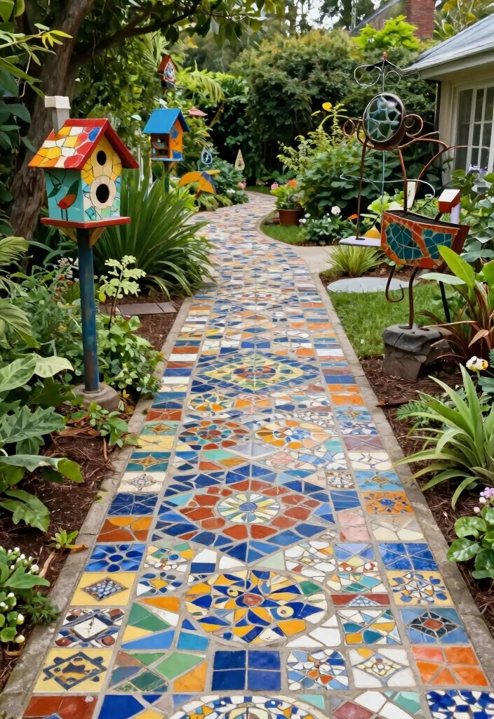 18 Front Porch Walkway Ideas That Welcome Beautifully 6 18 Front Porch Walkway Ideas That Welcome Beautifully - 6. Artistic Pathway Features 1