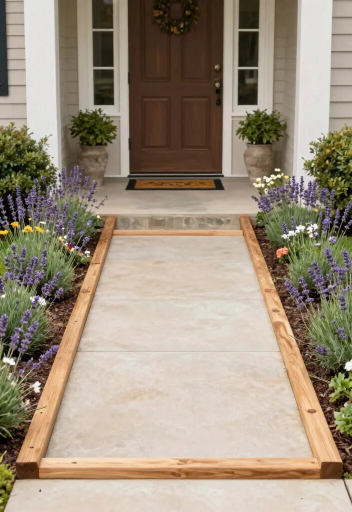 18 Front Porch Walkway Ideas That Welcome Beautifully 9 18 Front Porch Walkway Ideas That Welcome Beautifully - 9. Creative Pathway Borders 1
