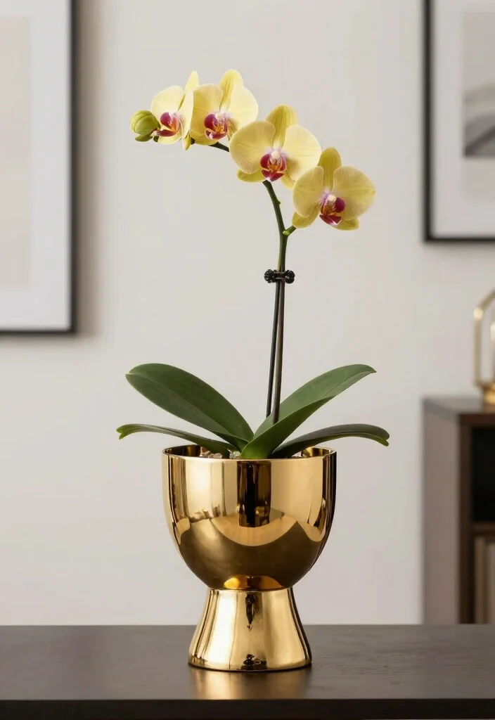 18 Head Planter Ideas With Artsy Garden Style - 11. The Modern Metallic Planter 1