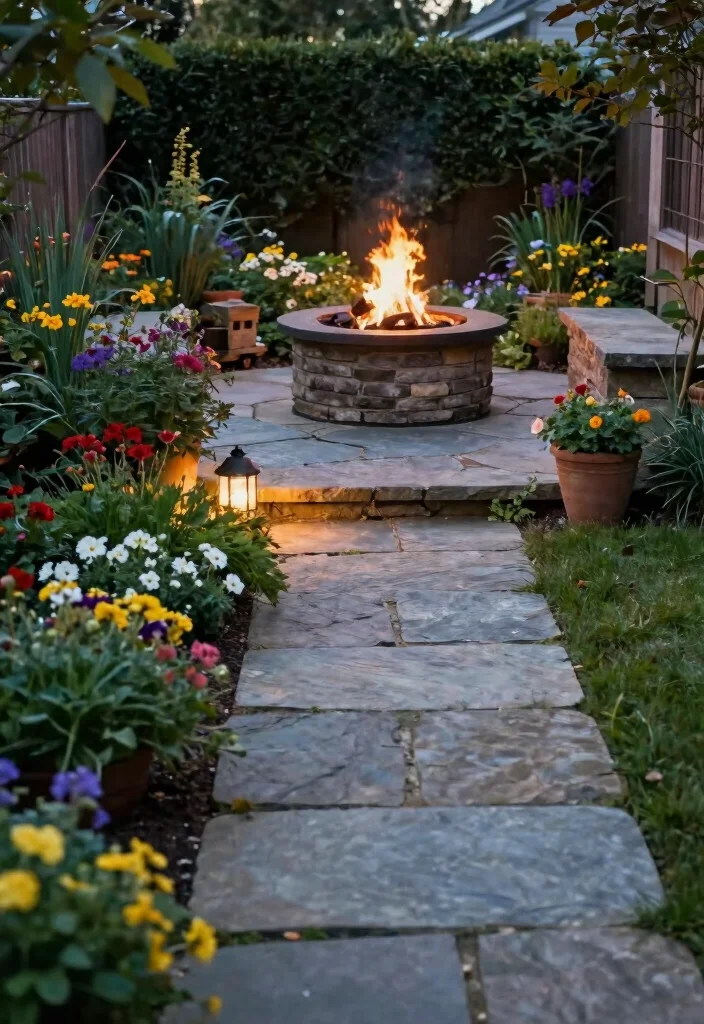 18 In Ground Fire Pit Ideas Backyard Designs Will Love - 12. Fire Pit with Stone Pathway 1