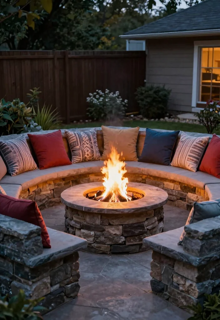 18 In Ground Fire Pit Ideas Backyard Designs Will Love - 17. Fire Pit with Integrated Seating 1