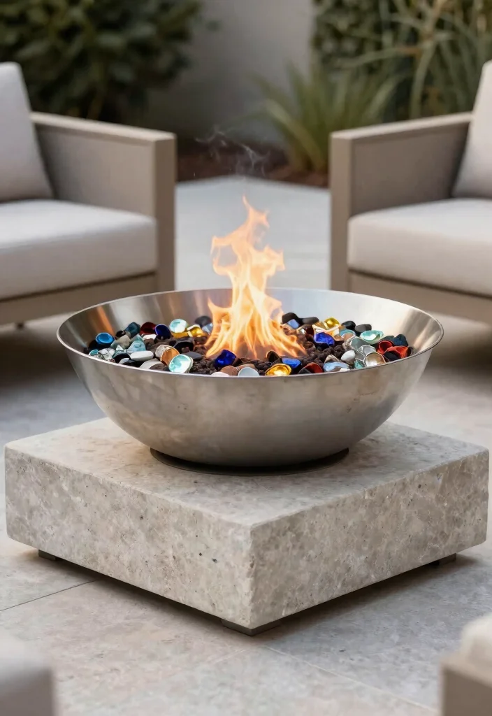 18 In Ground Fire Pit Ideas Backyard Designs Will Love - 7. Modern Steel Fire Bowl 1