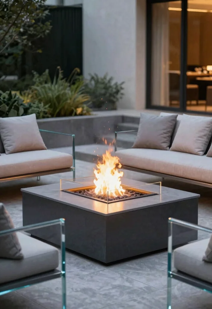 18 Outdoor Fire Pit Seating Ideas That Gather Everyone Together 16 18 Outdoor Fire Pit Seating Ideas That Gather Everyone Together - 16. Glass Fire Pit Seating 1