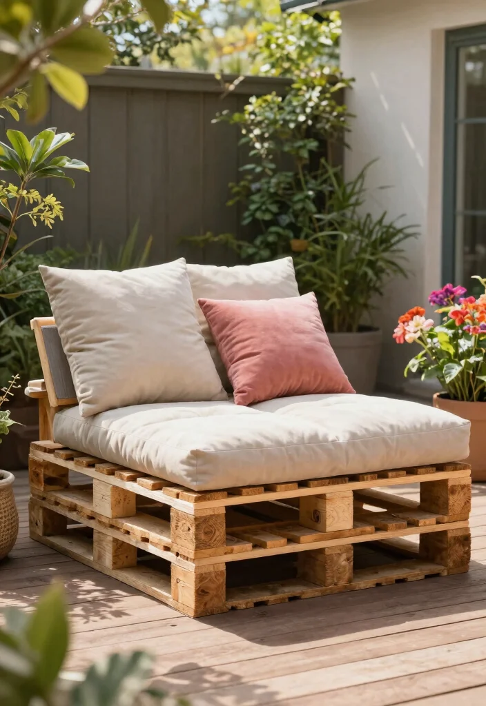 18 Pallet Patio Decks Ideas That Look Budget Friendly & Chic - 16. DIY Pallet Lounge Chair 1