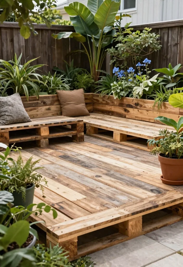 18 Pallet Patio Decks Ideas That Look Budget Friendly & Chic - 18. Eco-Friendly Pallet Decking 1