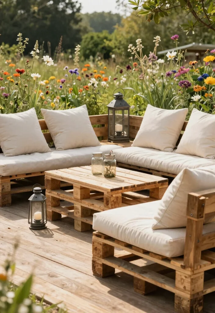 18 Pallet Patio Decks Ideas That Look Budget Friendly & Chic - 4. Rustic Farmhouse Feel 1