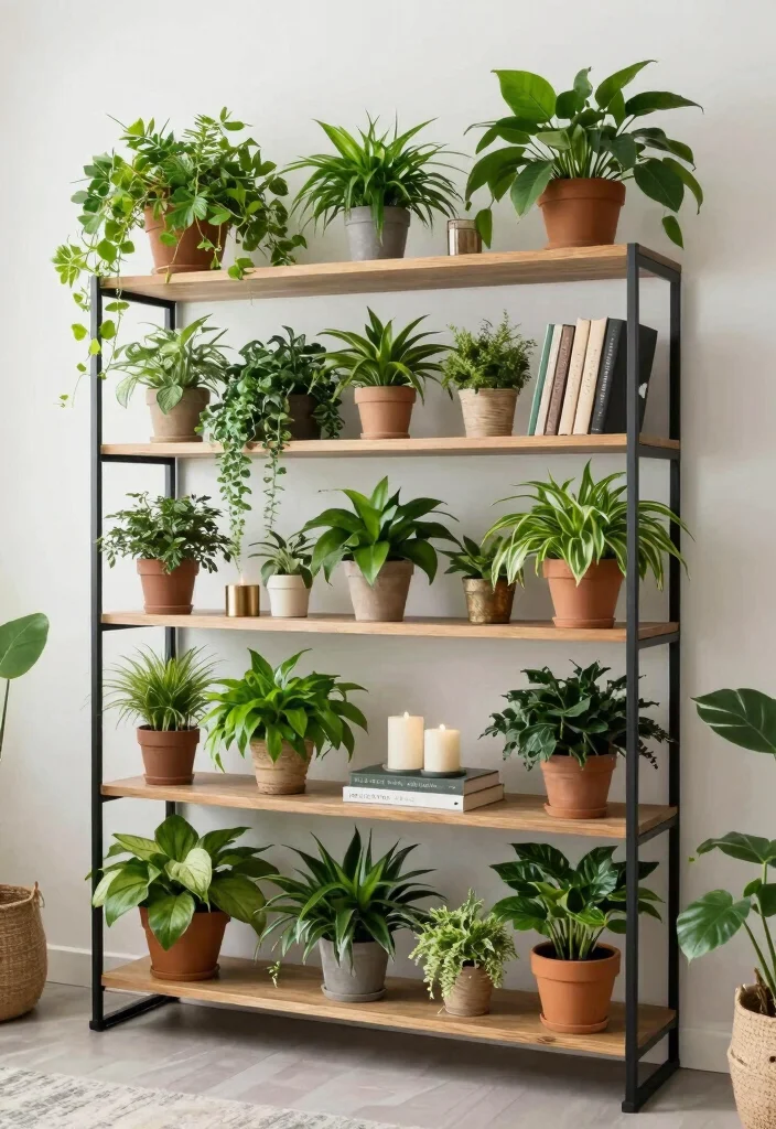 18 Planter With Stand Ideas That Elevate Your Greenery - 10. Tiered Plant Shelves 1