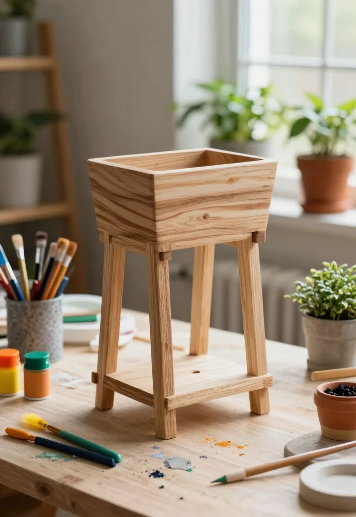 18 Planter With Stand Ideas That Elevate Your Greenery - 9. DIY Planter Stand 1