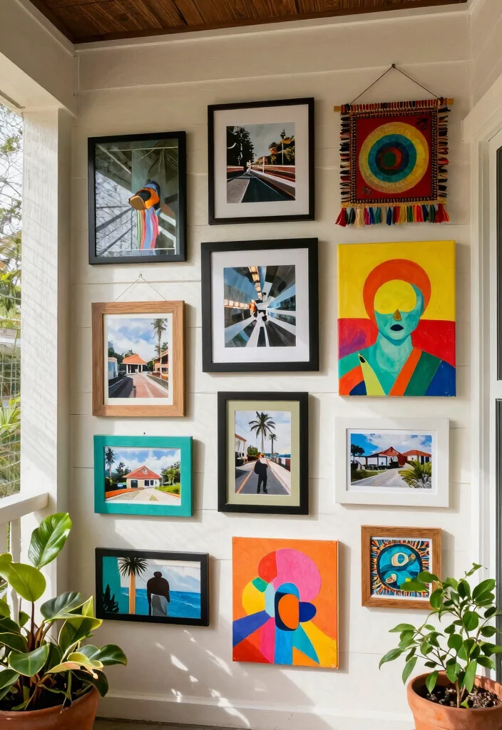 18 Screened in Front Porch Ideas for Bug Free Comfort 10 18 Screened in Front Porch Ideas for Bug Free Comfort - 10. Personalized Wall Art 1