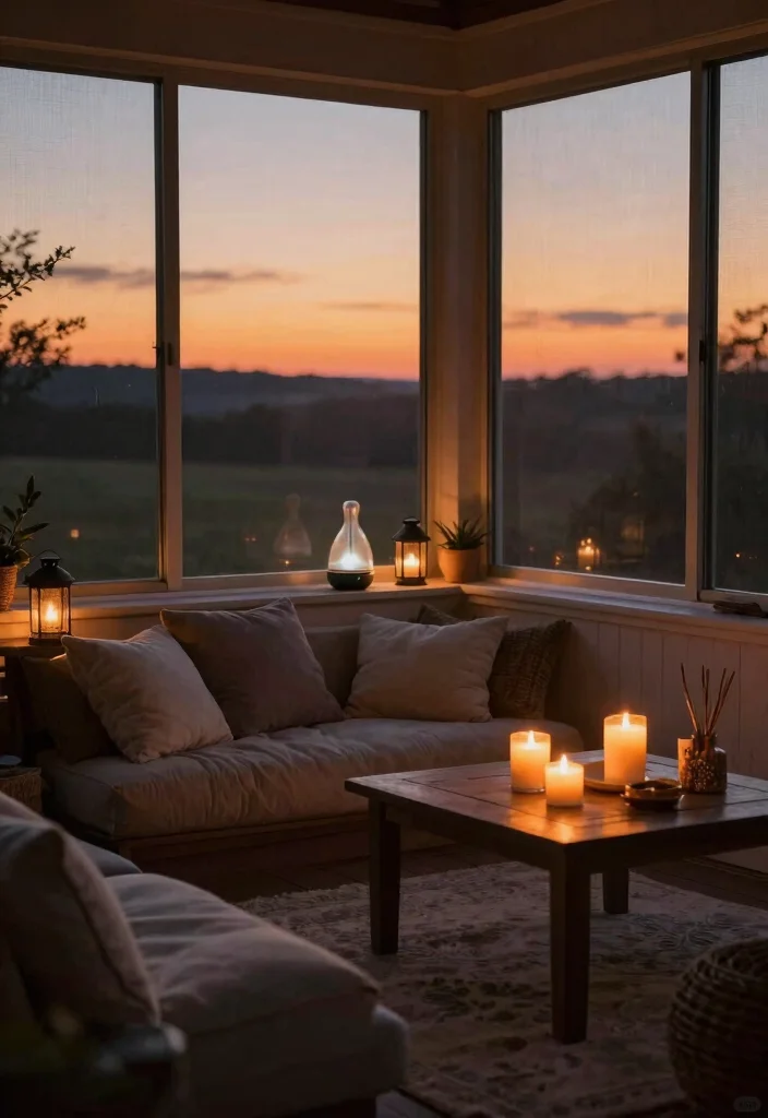 18 Screened in Front Porch Ideas for Bug Free Comfort 12 18 Screened in Front Porch Ideas for Bug Free Comfort - 12. Aromatic Candles and Scents 1