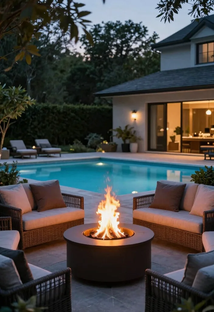 18 Swimming Pools Backyard 2026 Trending Ideas That Feel Like a Private Resort - 14. Fire Features 1