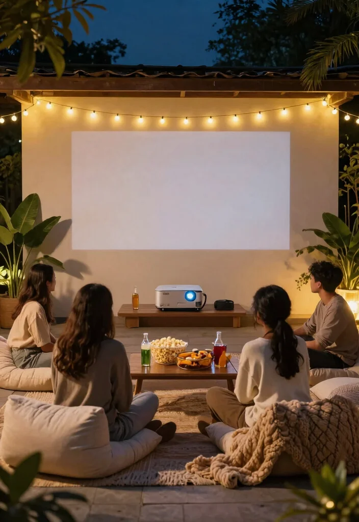 18 Three Season Porch Ideas That Maximize Comfort 13 18 Three Season Porch Ideas That Maximize Comfort - 13. Outdoor Movie Nights 1