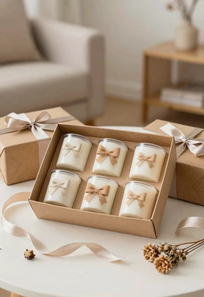 10 Bow Candle Holder Ideas for Table Settings and Mantels - 10. Bow Candle Holders as Gifts 1