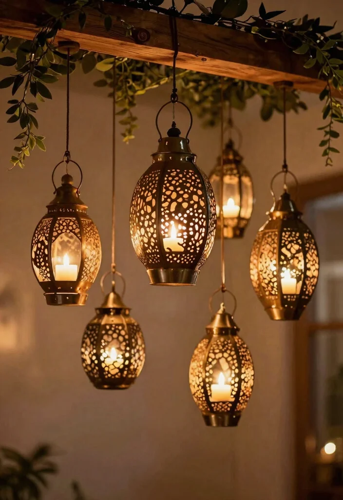 10 Metal Candle Holder Ideas That Look Expensive on a Budget - 5. Hanging Metal Lantern Holders 1