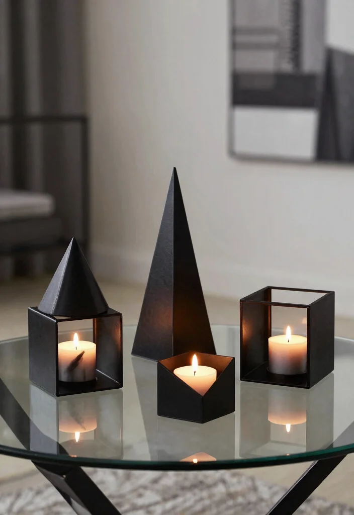 10 Metal Candle Holder Ideas That Look Expensive on a Budget - 6. Geometric Metal Candle Holders 1