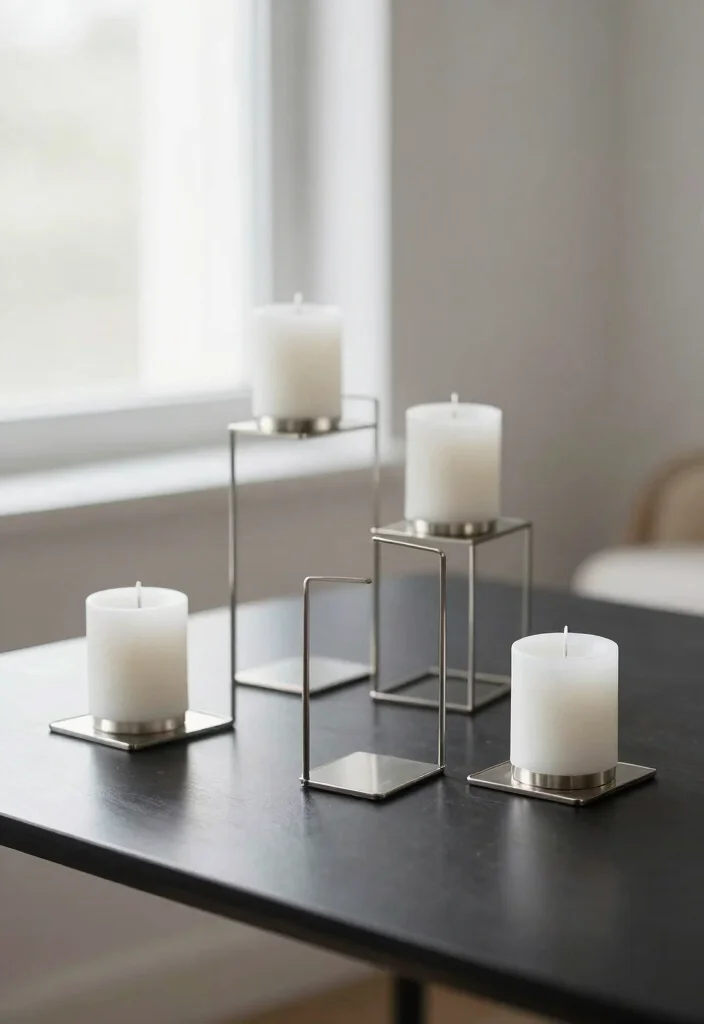 10 Metal Candle Holder Ideas That Look Expensive on a Budget - 8. Minimalist Metal Candle Holders 1