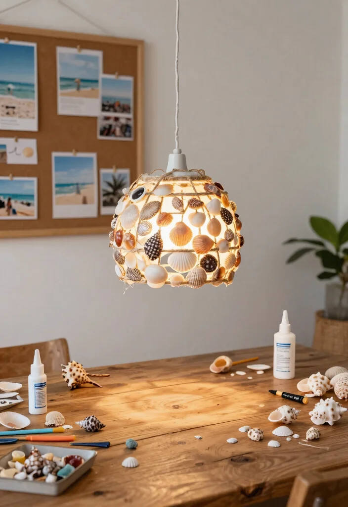 10 Shell Pendant Light Ideas That Bring Coastal Vibes Indoors - 10. DIY Shell Pendant Lights 1