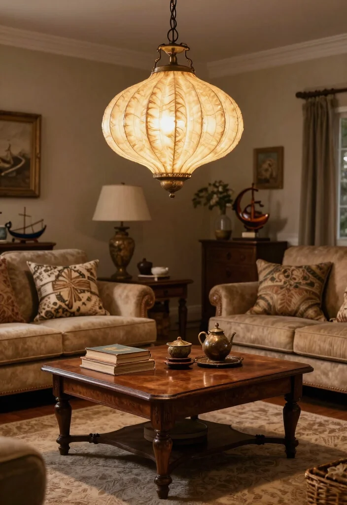 10 Shell Pendant Light Ideas That Bring Coastal Vibes Indoors - 6. Vintage Shell Pendant Lights 1