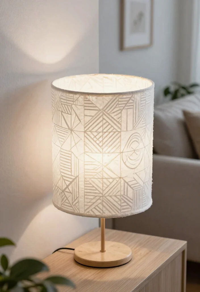 12 Paper Lamp Shade Ideas That Look High-End and Handmade - 1. Geometric Elegance 1