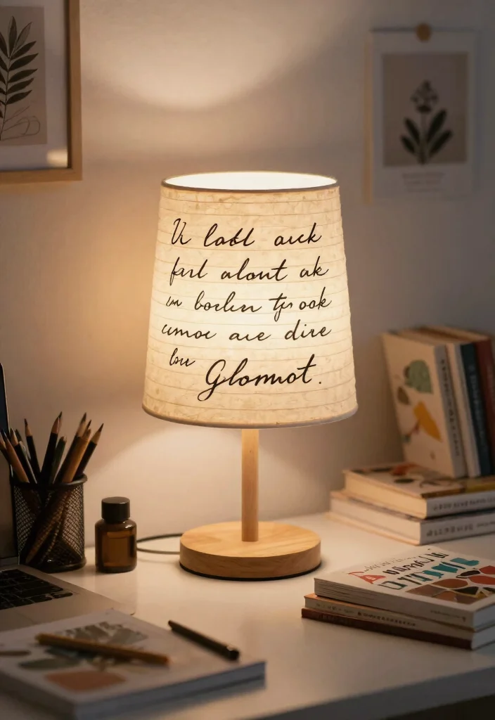 12 Paper Lamp Shade Ideas That Look High-End and Handmade - 12. Personalized Messages 1