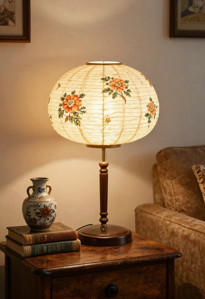 12 Paper Lamp Shade Ideas That Look High-End and Handmade - 3. Vintage Revival 1