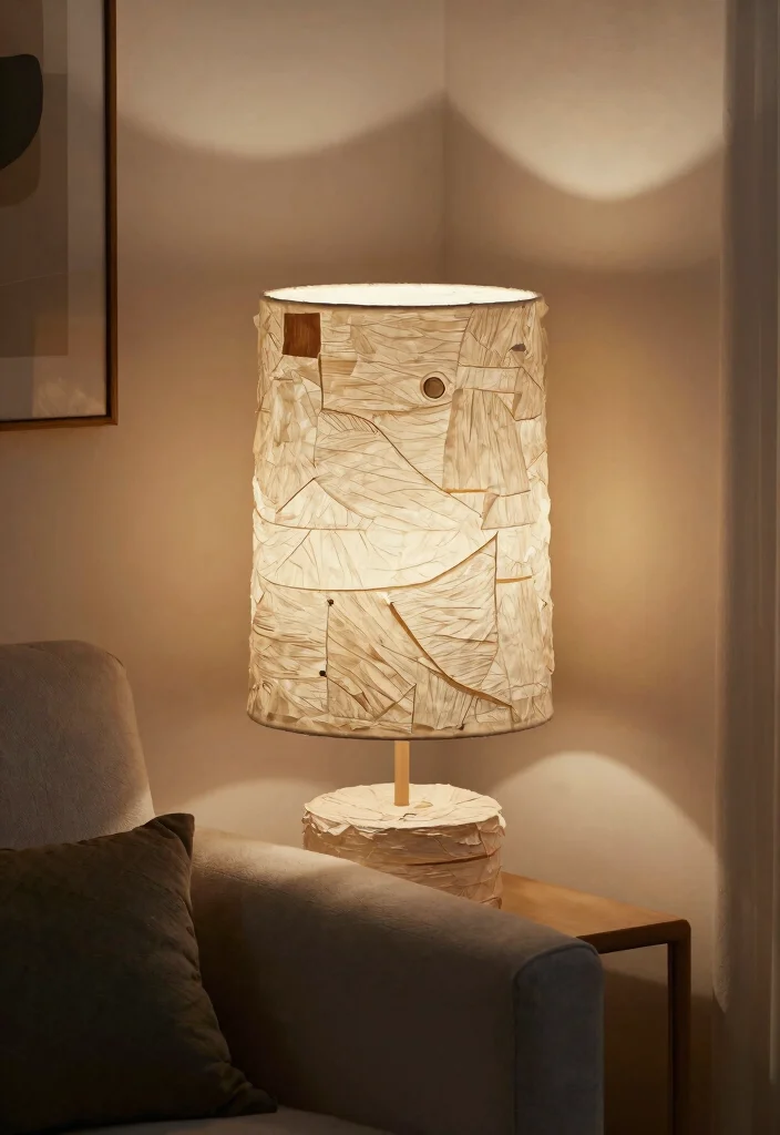 12 Paper Lamp Shade Ideas That Look High-End and Handmade - 9. Textured Wonders 1