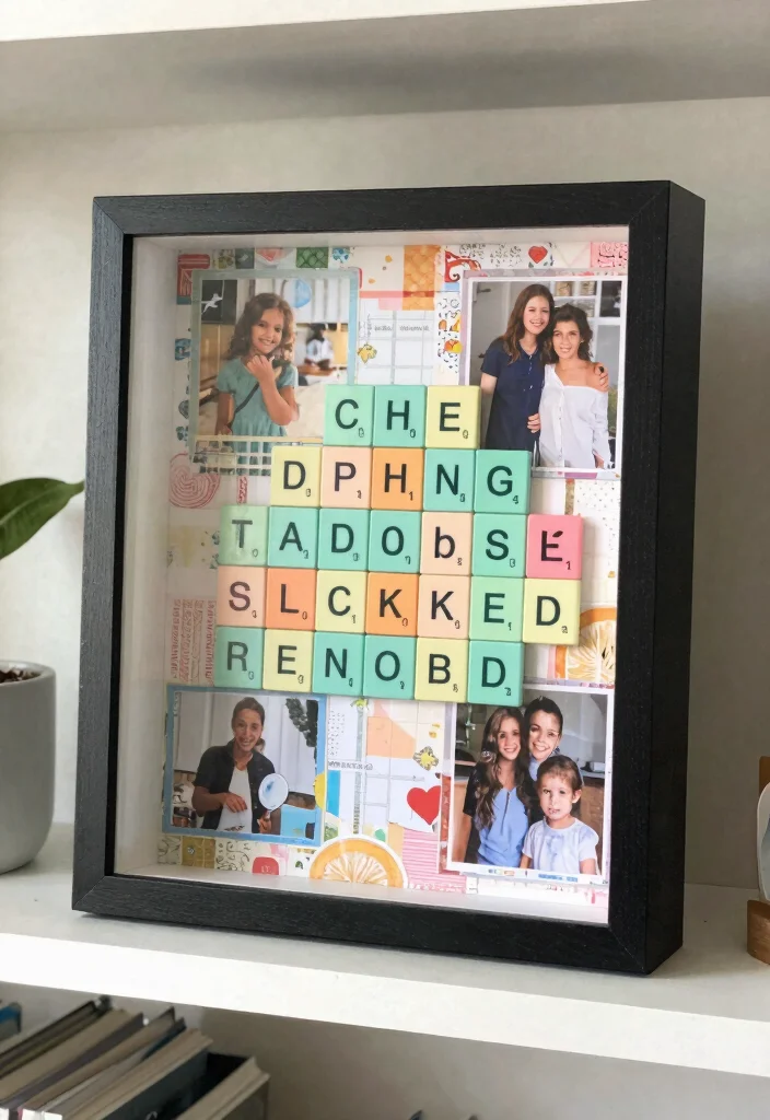 12 Scrabble Wall Decor Ideas That Spell Out What You Want to Say - 11. DIY Scrabble Shadow Box 1