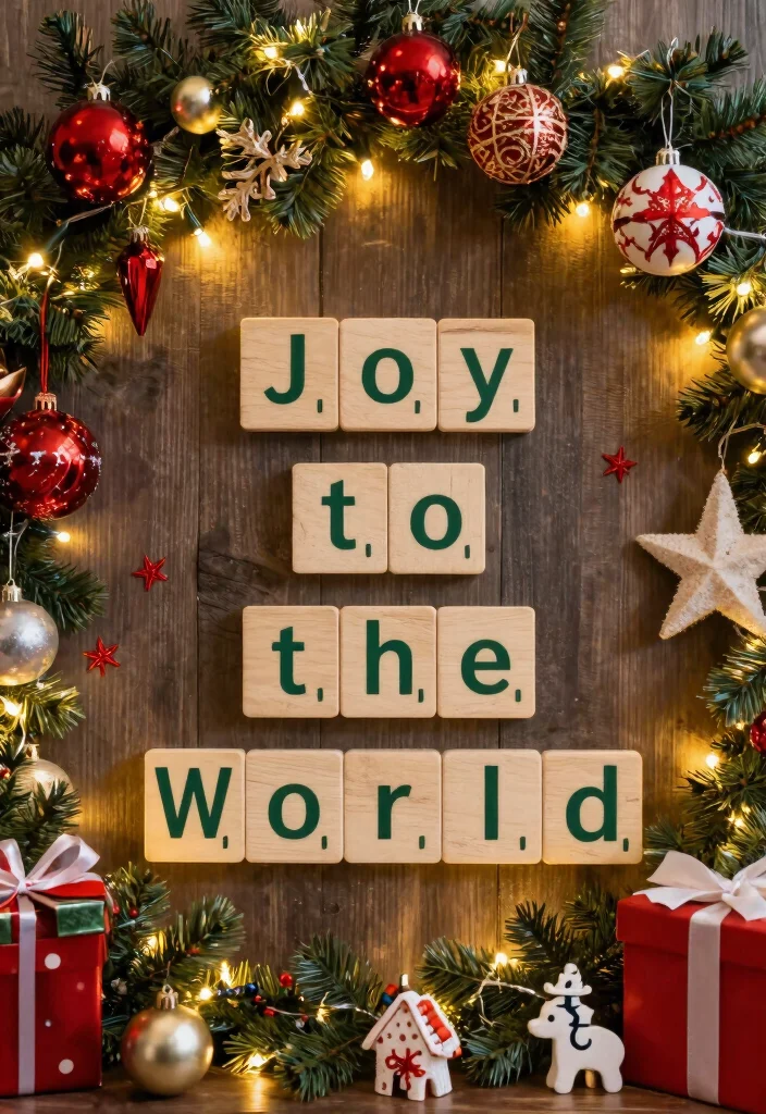 12 Scrabble Wall Decor Ideas That Spell Out What You Want to Say - 12. Holiday-Themed Displays 1