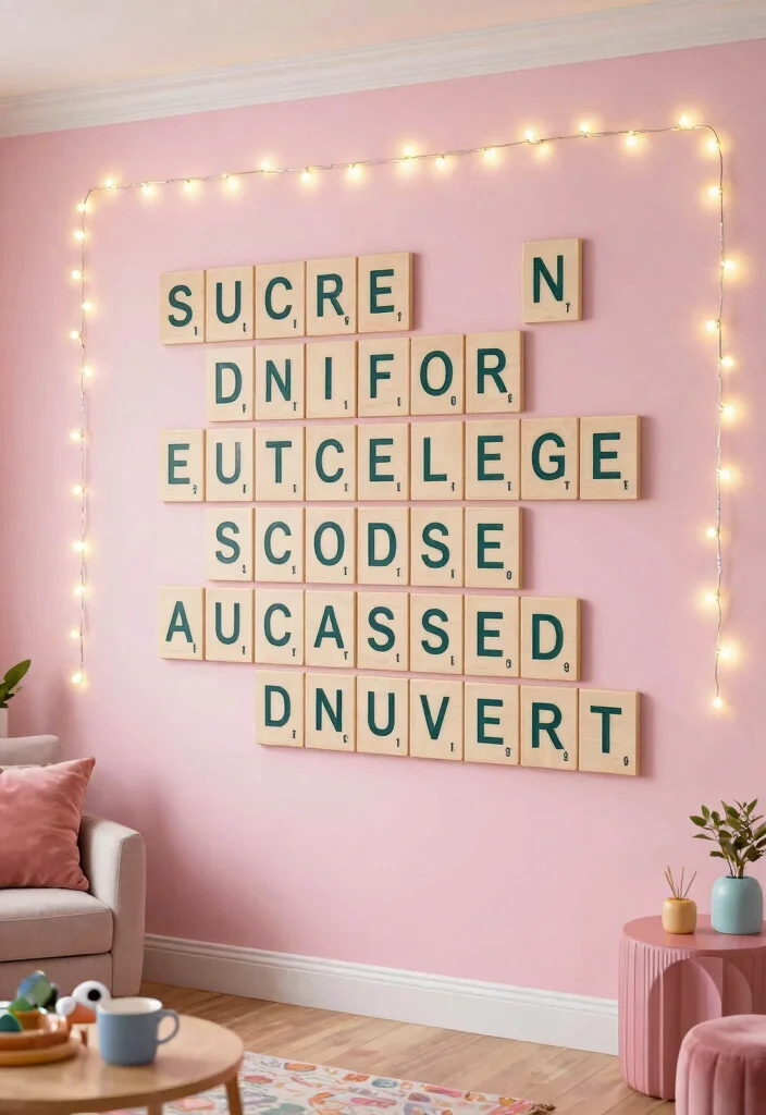 12 Scrabble Wall Decor Ideas That Spell Out What You Want to Say - 4. Inspirational Wall Art 1