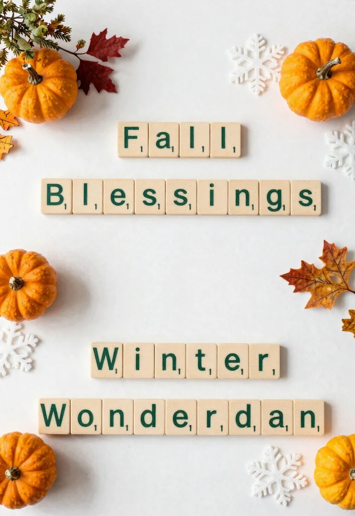 12 Scrabble Wall Decor Ideas That Spell Out What You Want to Say - 5. Seasonal Scrabble Decor 1