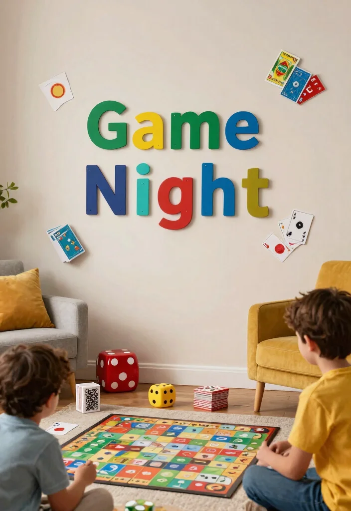 12 Scrabble Wall Decor Ideas That Spell Out What You Want to Say - 6. Game Night Reminder 1