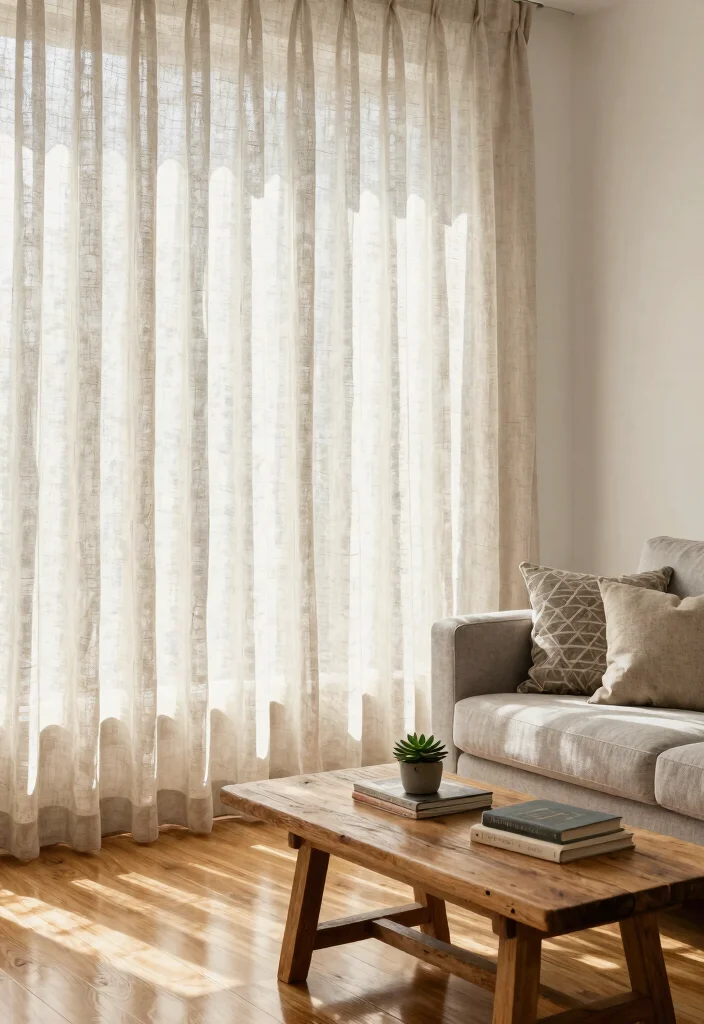 14 Brown Living Room Curtains That Add Warmth Without Going Dark - 1. Light Beige Linen Curtains 1