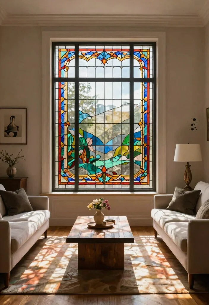 14 Glass Wall Art Ideas That Catch Light and Add Dimension - 1. Stained Glass Window Art 1