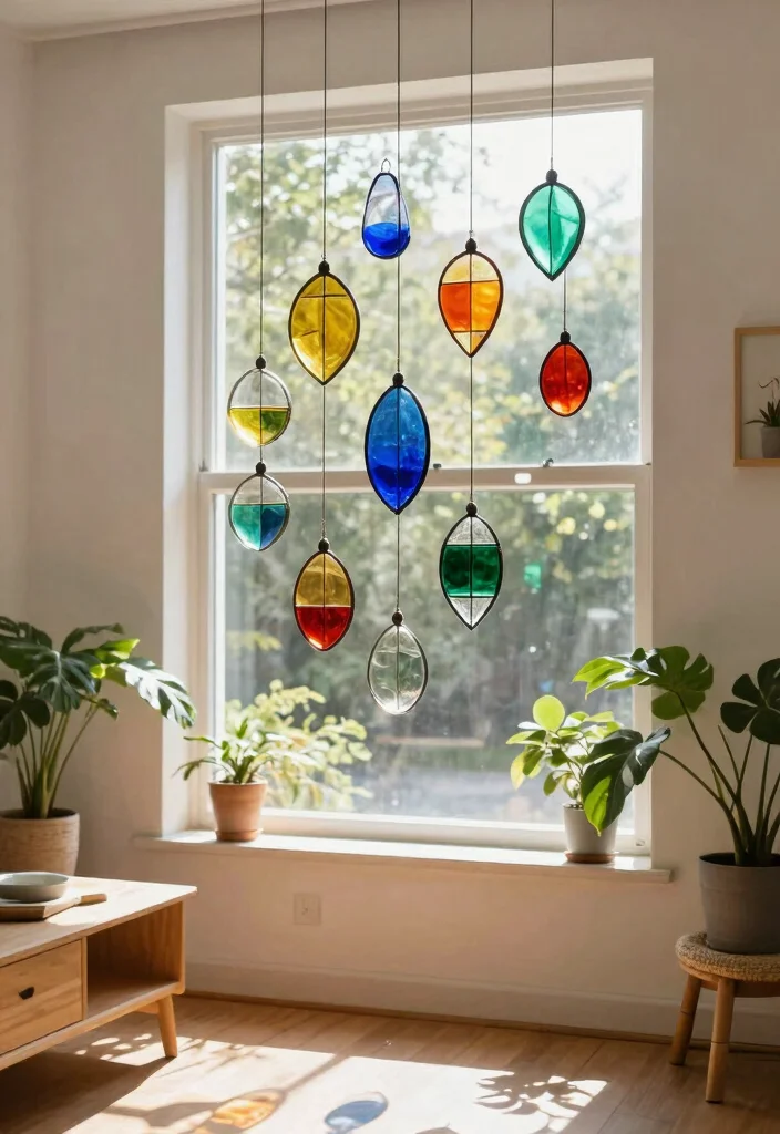 14 Glass Wall Art Ideas That Catch Light and Add Dimension - 3. Suncatcher Art Installations 1