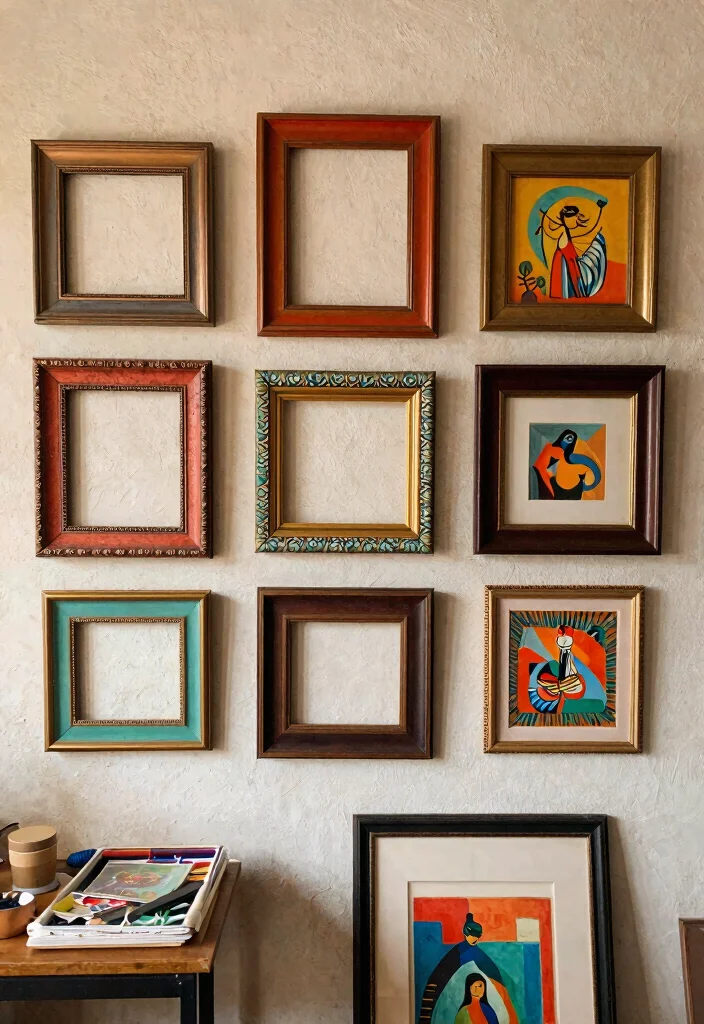 14 Handmade Wall Art Projects That Look Professional on Your First Try - 10. Upcycled Vintage Frames 1