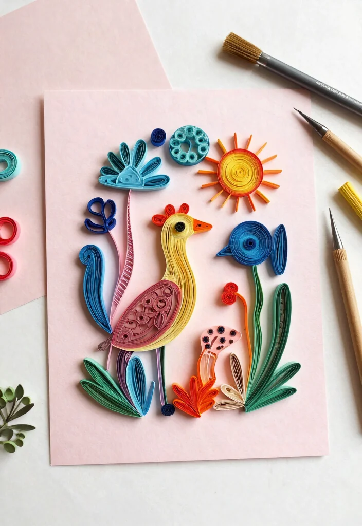 14 Handmade Wall Art Projects That Look Professional on Your First Try - 9. Whimsical Paper Quilling Art 1