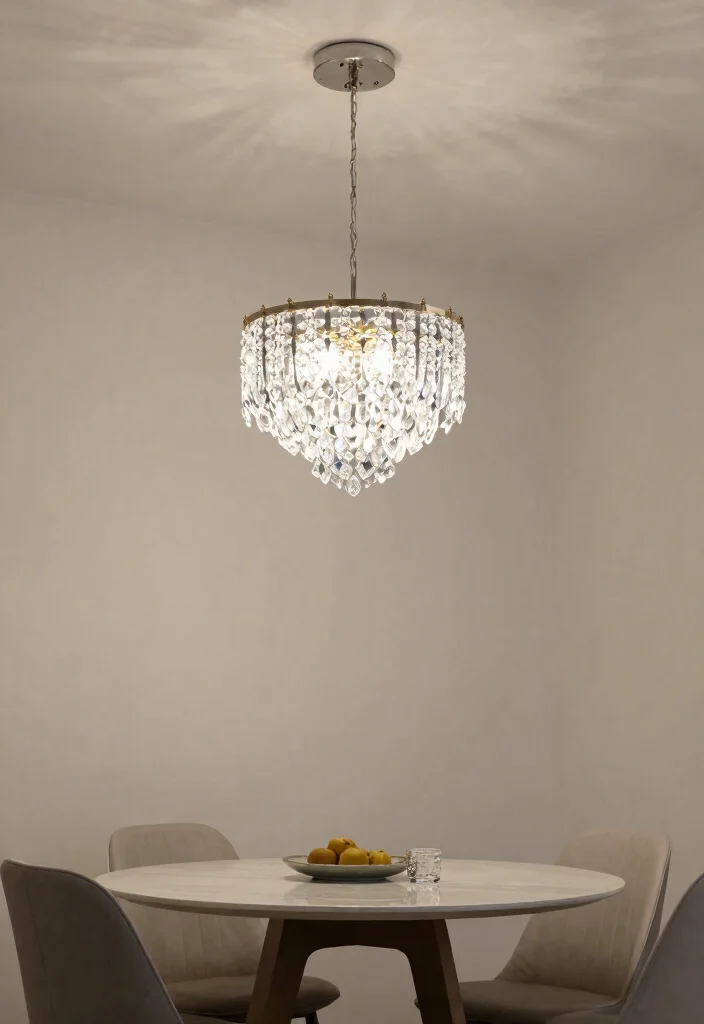 14 Metal Pendant Light Ideas That Don't Overpower Small Rooms - 11. Stylish Crystal Pendants 1