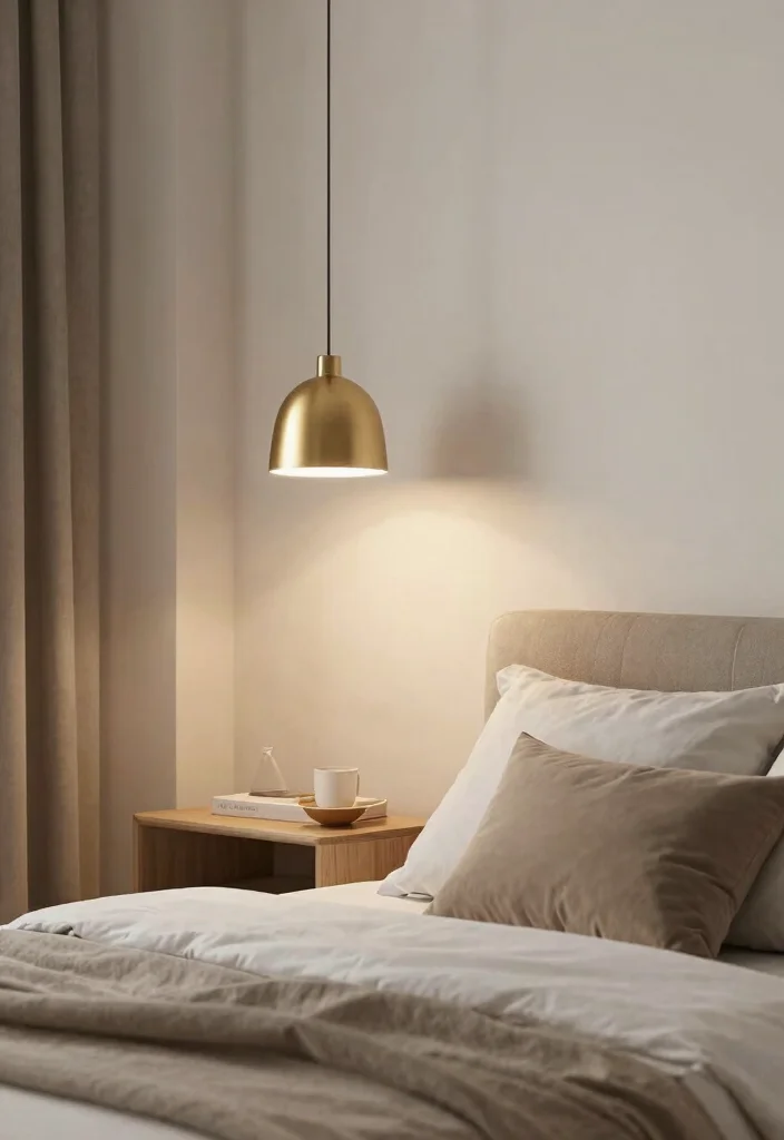 14 Metal Pendant Light Ideas That Don't Overpower Small Rooms - 13. Soft Gold Accents 1