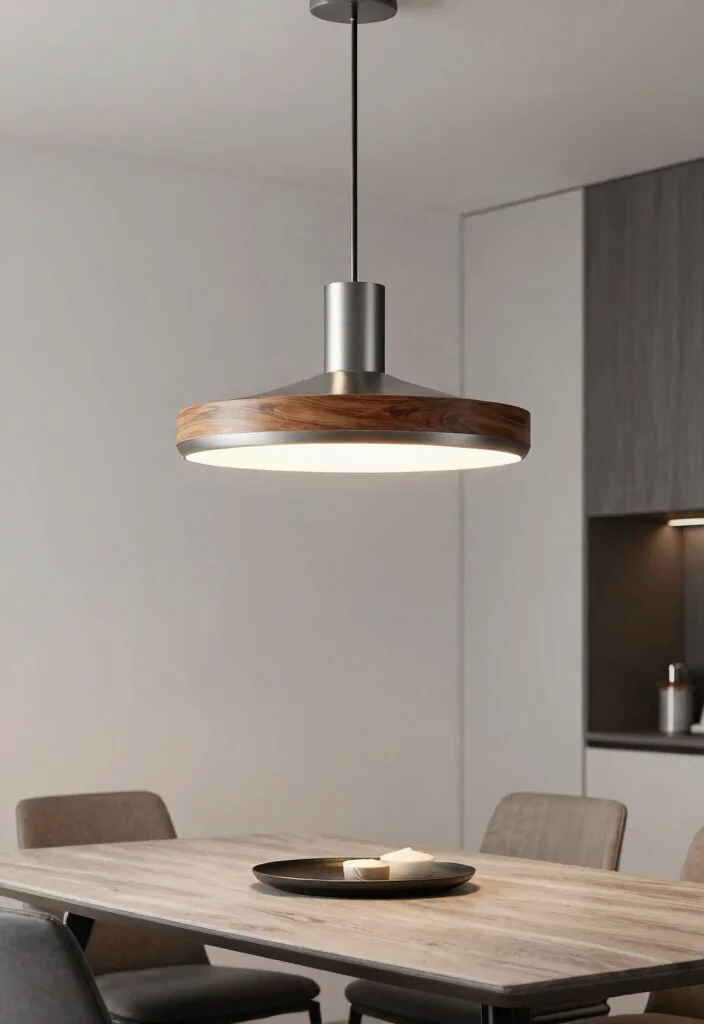 14 Metal Pendant Light Ideas That Don't Overpower Small Rooms - 14. Mixed Material Designs 1