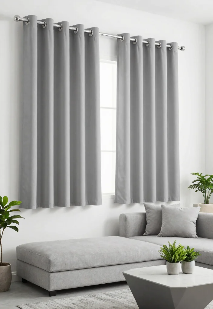 14 Short Curtains for Living Rooms That Don't Look Unfinished - 14. Minimalist Style 1