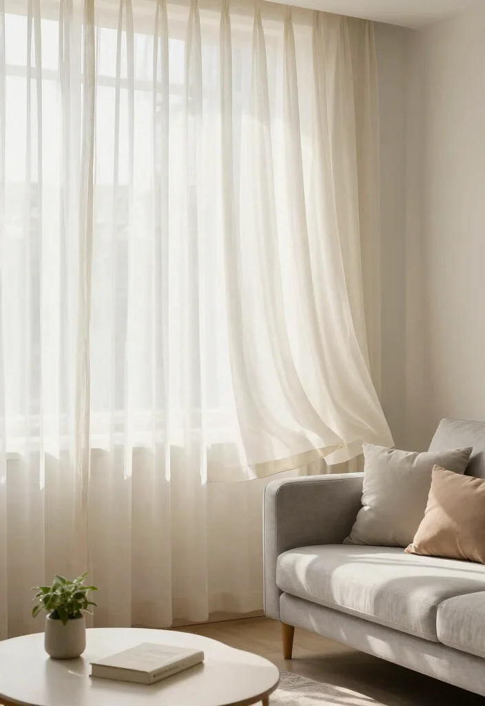 14 Short Curtains for Living Rooms That Don't Look Unfinished - 6. Sheer Elegance 1